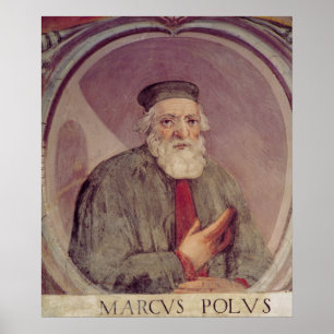 Marco Polo från Sala del Mappamondo Poster