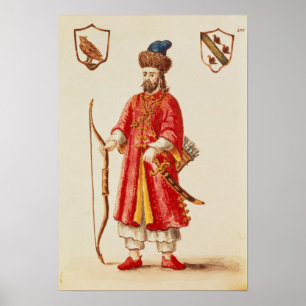 Marco Polo iklädd Tartardräkt Poster