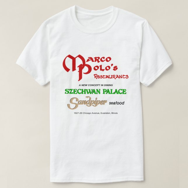 Marco Polo Restaurants, Evanston, IL T Shirt (Design framsida)