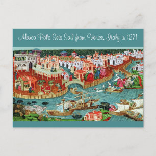 Marco Polo Sets Sail Postcard Vykort
