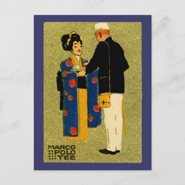 Marco Polo Tea 1915 Vykort (Framsida)