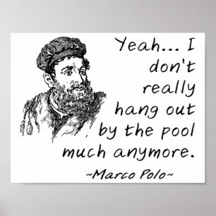 Marco Polo vid poolen Roligt Affisch
