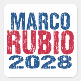 Marco Rubio 2028 (dis) Fyrkantigt Klistermärke
