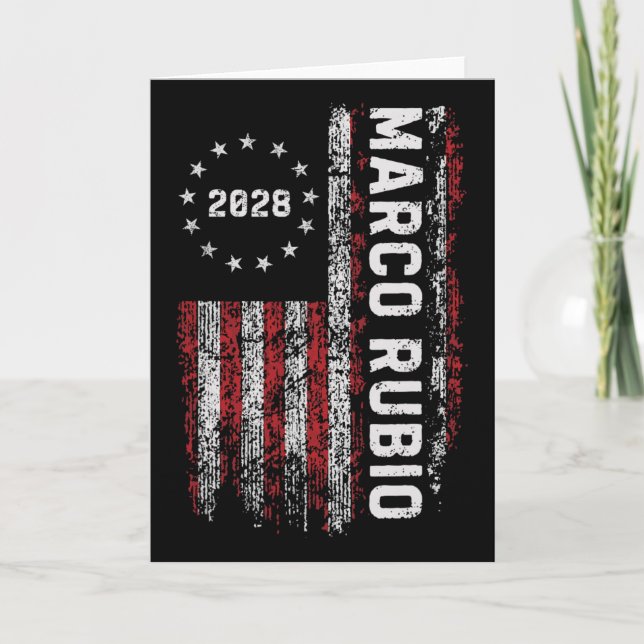 Marco Rubio 2028 President 48 Valkampanj USA Kort (Framsida)