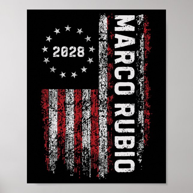 Marco Rubio 2028 President 48 Valkampanj USA Poster (Framsidan)