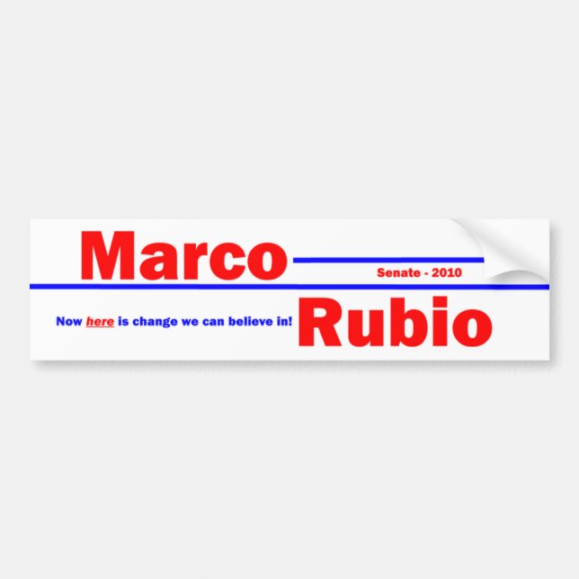 Marco Rubio 3 Bildekal (Framsidan)
