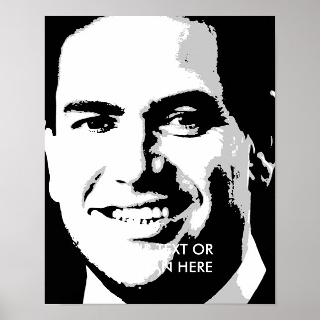 MARCO RUBIO BLÄCK ART POSTER (Framsidan)
