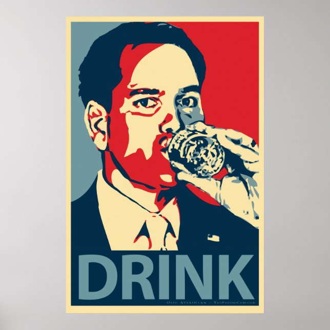 Marco Rubio - "Drink" Obama Parody Poster (Framsidan)