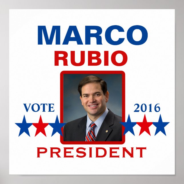 Marco Rubio för ordförande 2016 Poster (Framsidan)