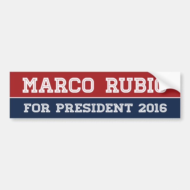 Marco Rubio för president 2016 fodrar rikligt - Bildekal (Framsidan)