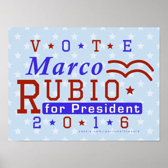 Marco Rubio President 2016 Valet Republican Poster (Framsidan)