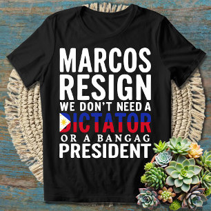Marcos avgång mot diktatur Bangag Ordförande T Shirt