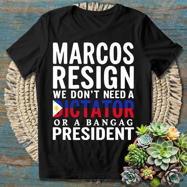 Marcos avgång mot diktatur Bangag Ordförande T Shirt (Skapare uppladdad)