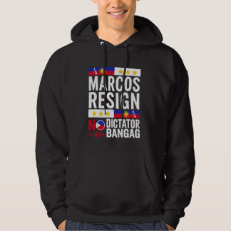Marcos avgår Stå emot diktatur på Filippinerna Hoodie