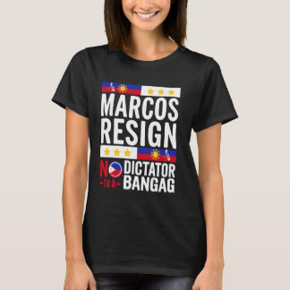 Marcos avgår Stå mot diktatur på Filippinerna T Shirt