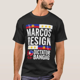 Marcos avgår står mot diktatur på Filippinerna T Shirt
