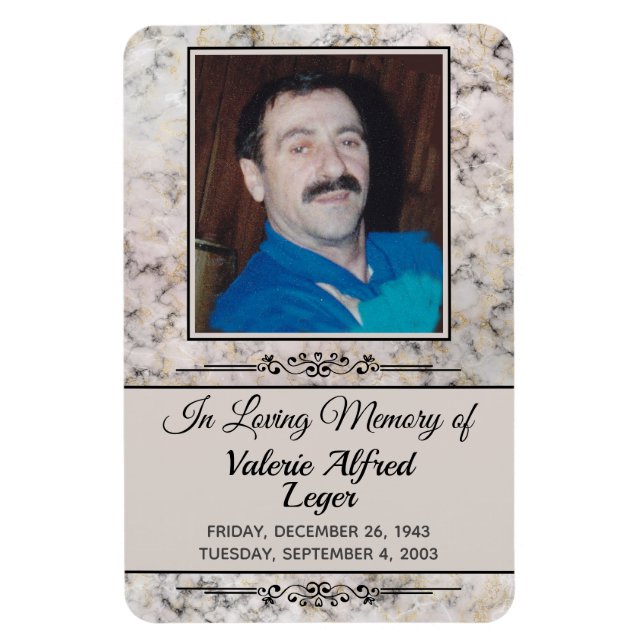 Marcular Anpassningsbar Memorial Keepsakes Magnet (Vertikal)