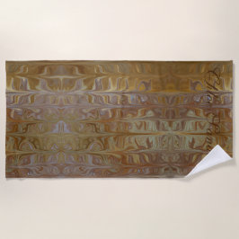 Marcular Golden Blöt Cedar Art Mönster Beach Towel