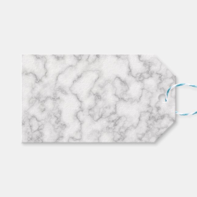 Marcular Grått White Marble Stone Mönster Backgrou Presentetikett (Framsidan (Horisontell))