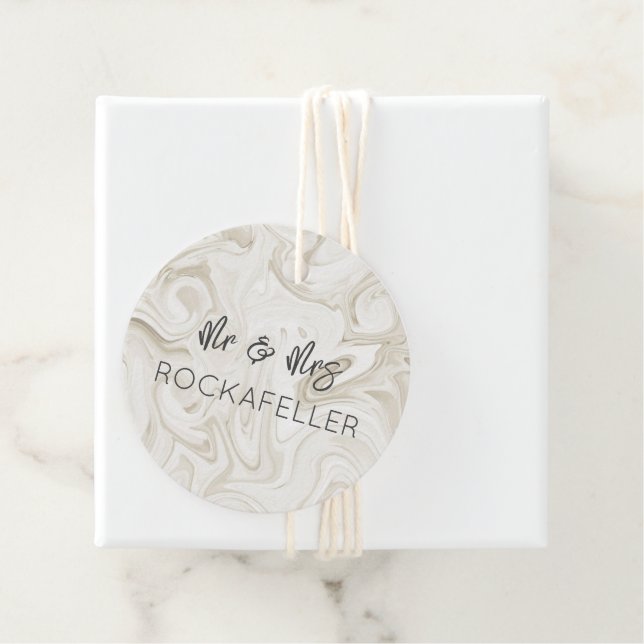 Marcular Paint Wrap&NAMN Bröllop Elegant Wrap Gåvor Etiketter (På plats)