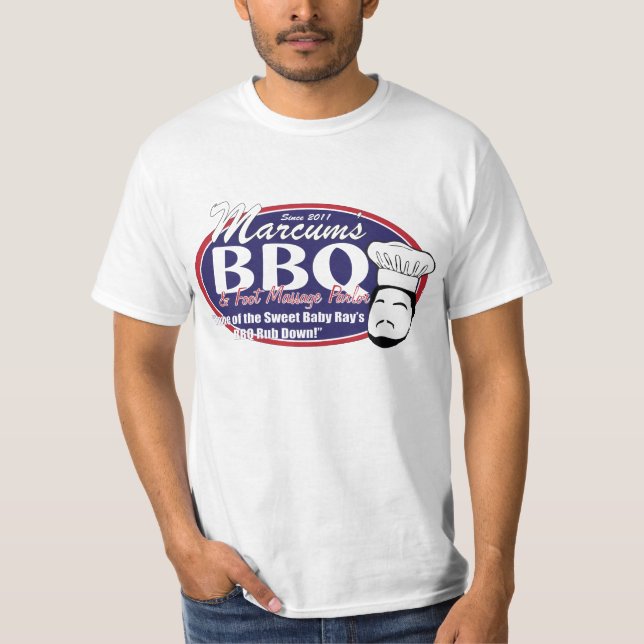 Marcums BBQ- & för officiell för T-shirt (Framsida)