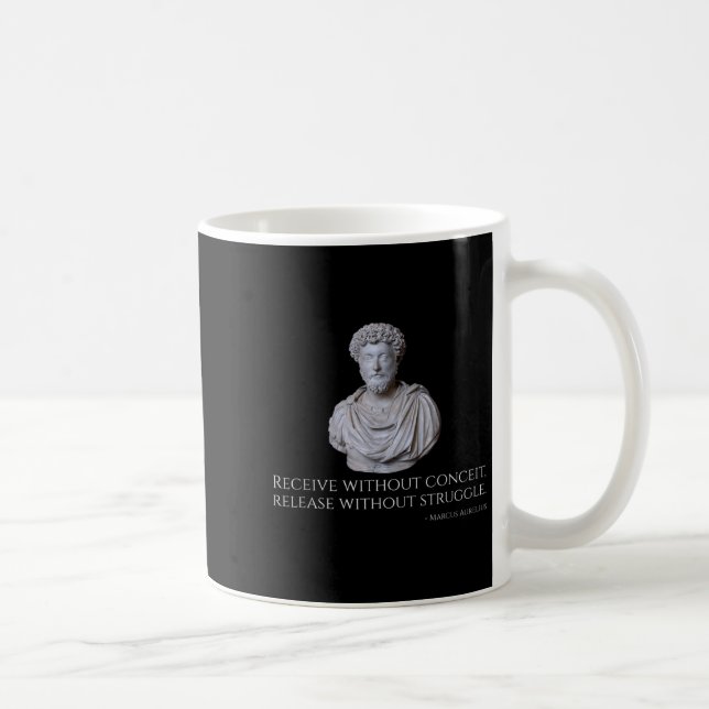 Marcus Aurelius - Ancient Rom Stoic Philosophy Qu Kaffemugg (Höger)
