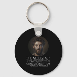 Marcus Aurelius - Ancient Roman Stoic Philosophy Q Nyckelring