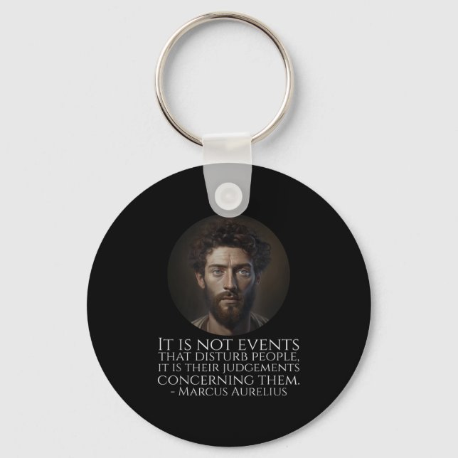 Marcus Aurelius - Ancient Roman Stoic Philosophy Q Nyckelring (Framsida)