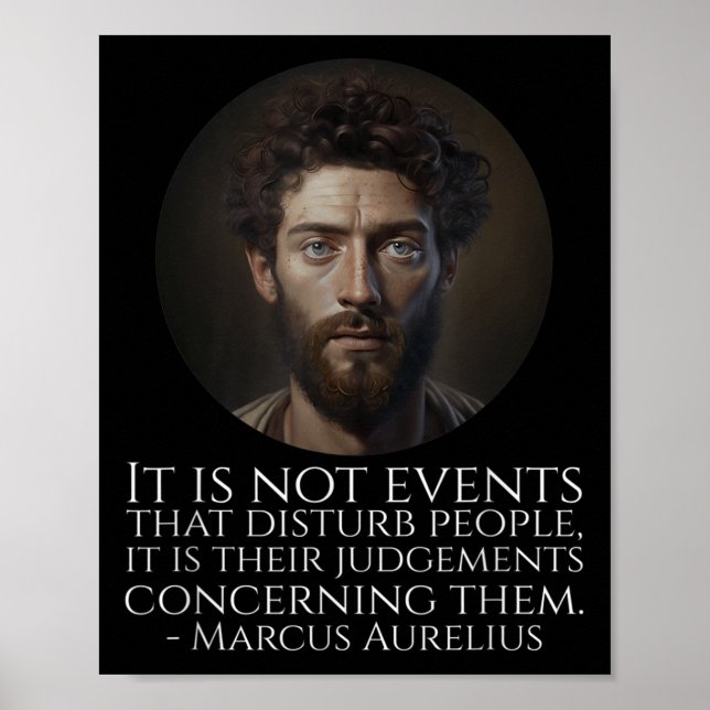 Marcus Aurelius - Ancient Roman Stoic Philosophy Q Poster (Framsidan)