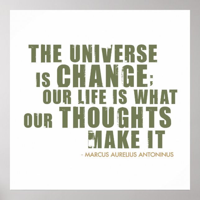 Marcus Aurelius Antoninus Quote Poster (Framsidan)