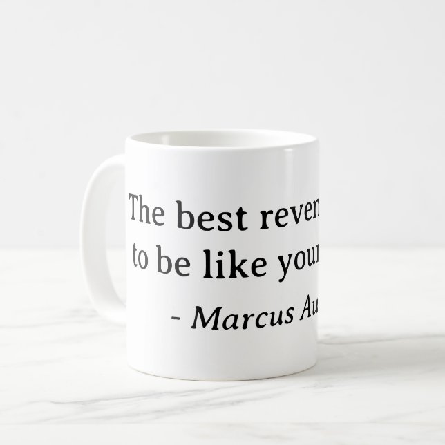 Marcus Aurelius Best Revenge Quote Kaffemugg (Framsida vänster)