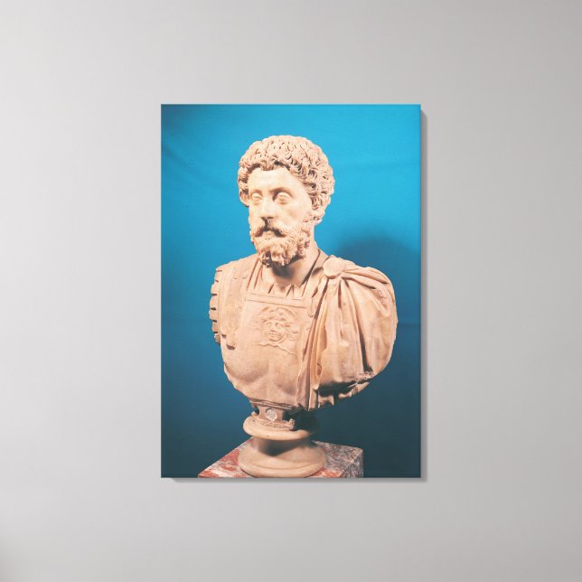 Marcus Aurelius Bust Canvastryck (Framsida)