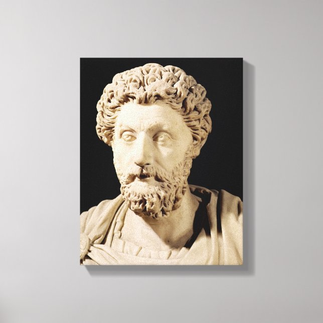 Marcus Aurelius Bust Canvastryck (Framsida)