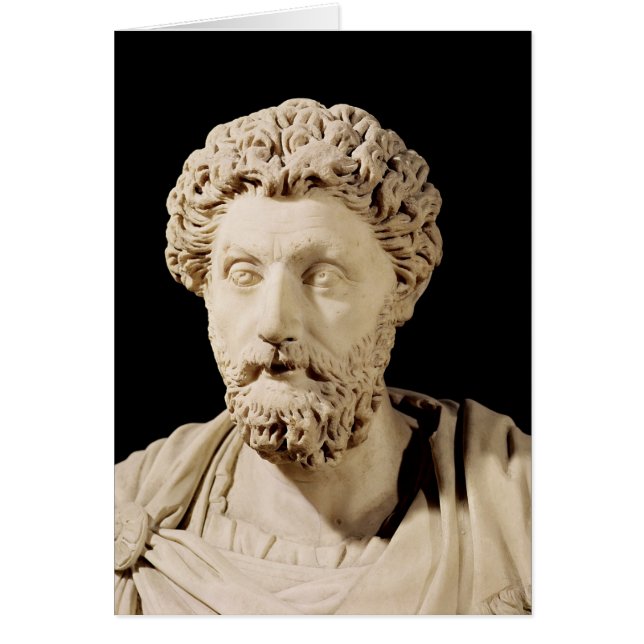 Marcus Aurelius Bust Hälsningskort (Framsidan)