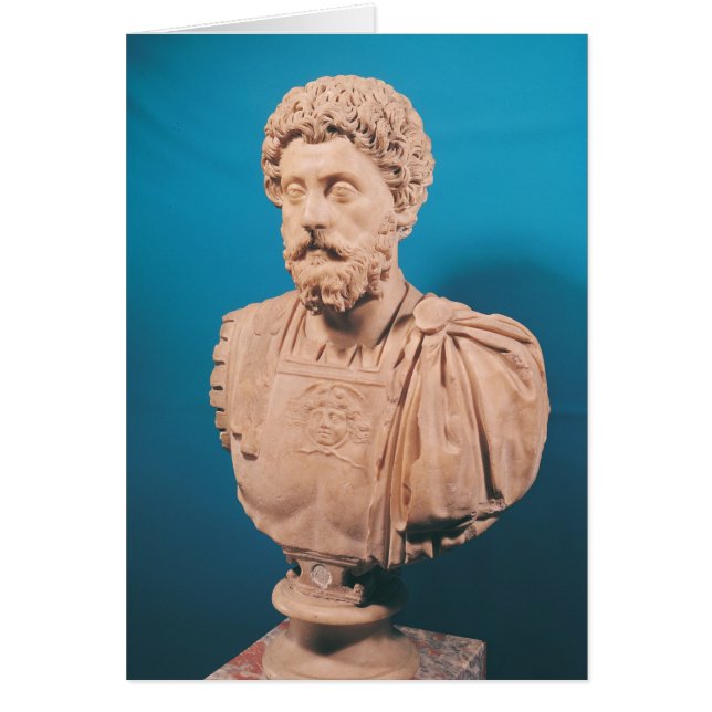 Marcus Aurelius Bust Hälsningskort (Framsidan)