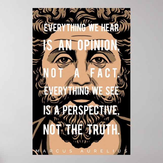 Marcus Aurelius citat: Allt vi hör Poster (Framsidan)