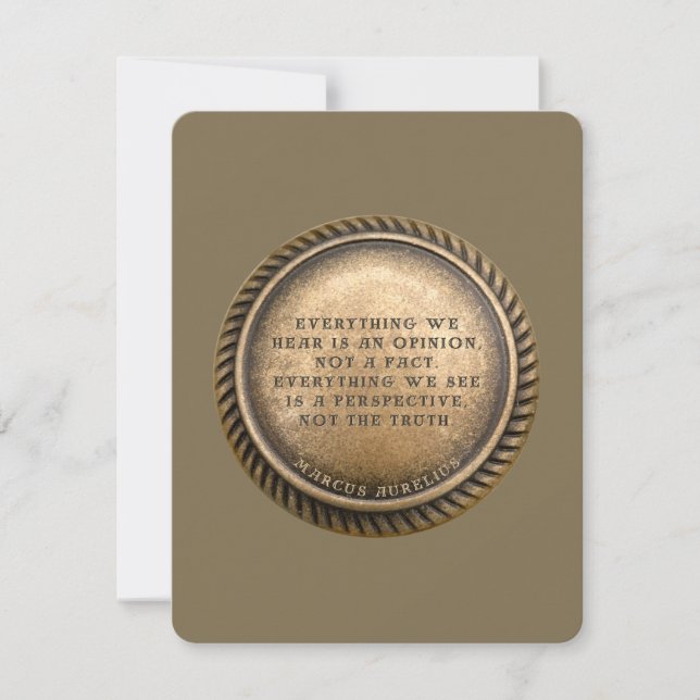 Marcus Aurelius citattecken Yttonat Coin Anteckningskort (Framsida)