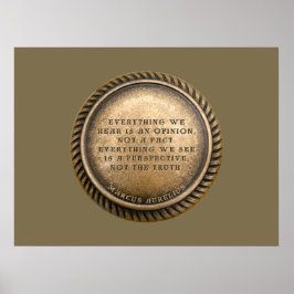 Marcus Aurelius citattecken Yttonat Coin Poster