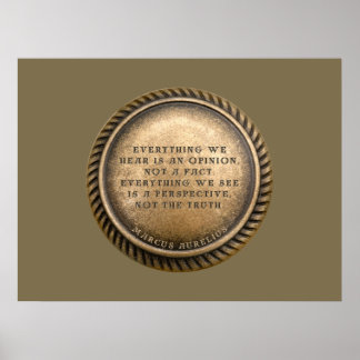 Marcus Aurelius citattecken Yttonat Coin Poster