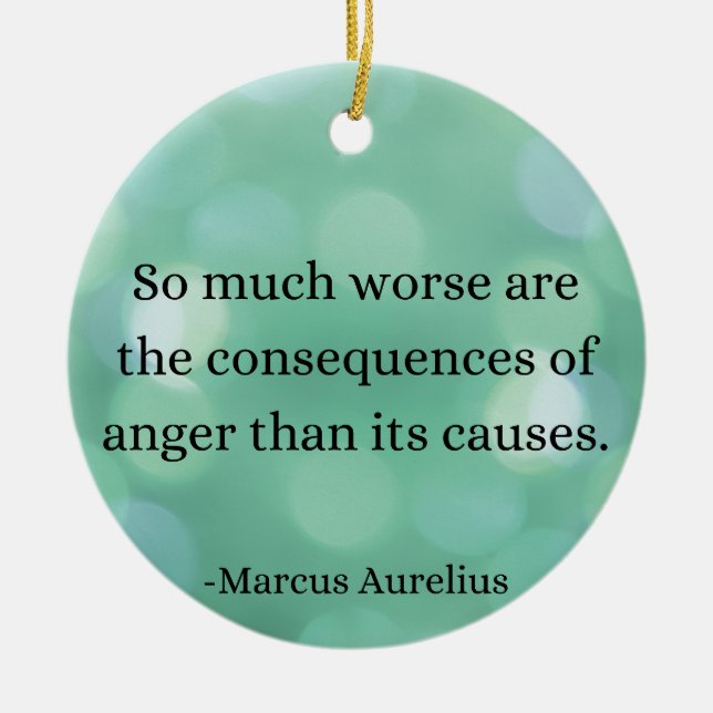 Marcus Aurelius: Conquer Ilja, Hitta inre fred Julgransprydnad Keramik (Framsidan)