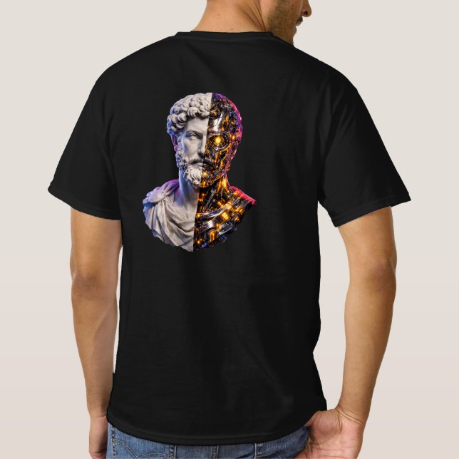 Marcus Aurelius Cyberpunk T-shirt (Baksida)