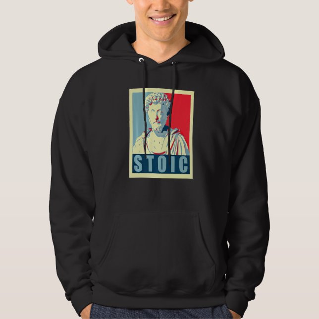 Marcus Aurelius, den romerska kejsaren och Stoic P Hoodie (Framsida)