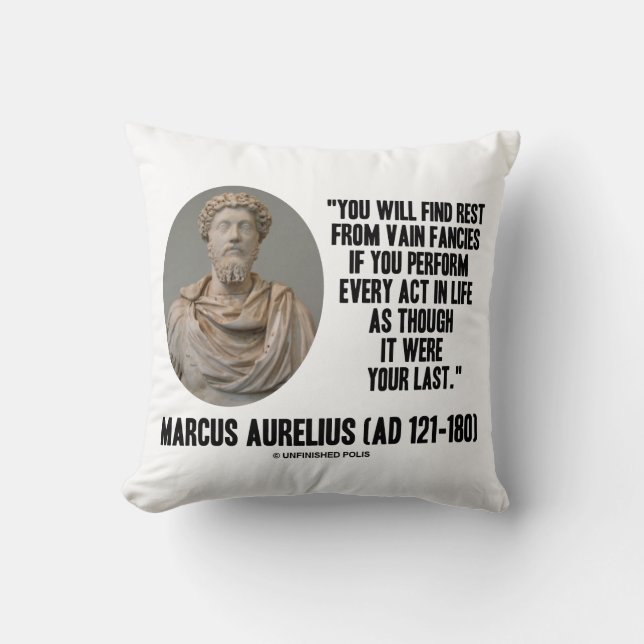 Marcus Aurelius du hittar Rest Vain Finare Kudde (Framsida)