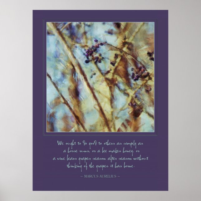 Marcus Aurelius "gör bra till andra" Citat Poster (Framsidan)
