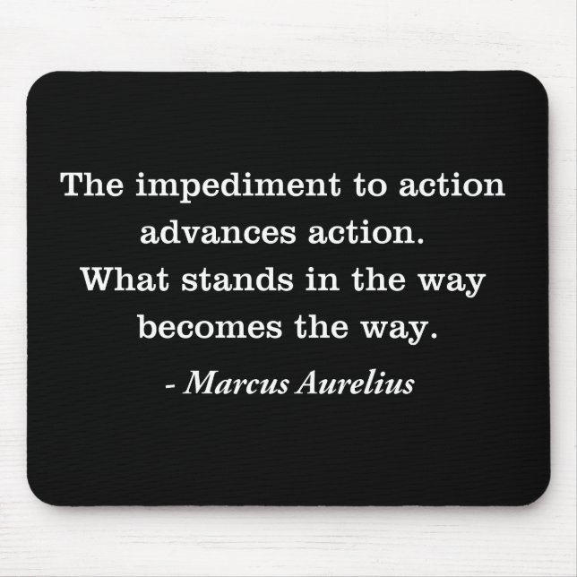 Marcus Aurelius Impedius Stoic Quote Flat Card Musmatta (Framsidan)