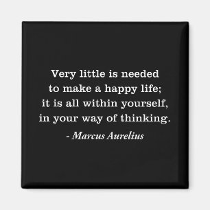 Marcus Aurelius Lycklig Life Quote Magnet