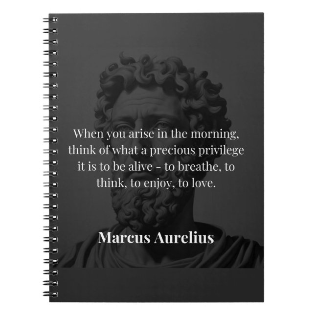 Marcus Aurelius Morgonreflektion Anteckningsbok (Framsidan)