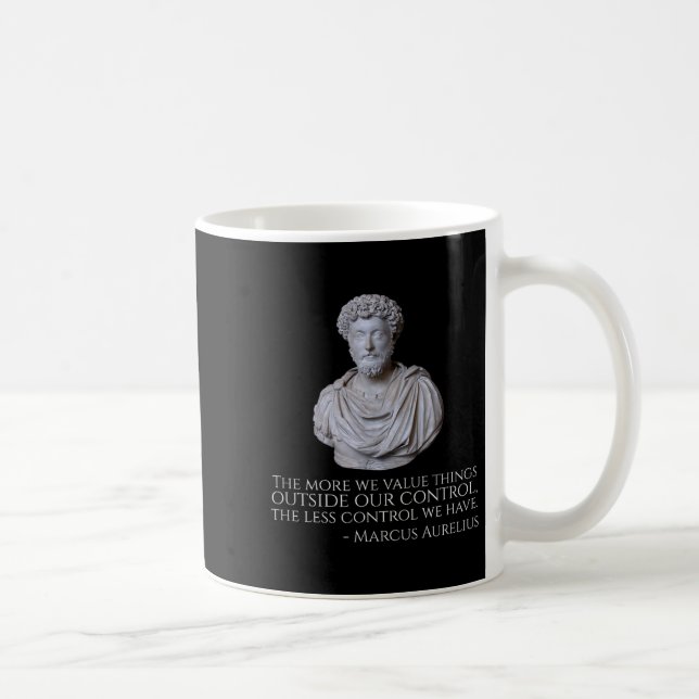 Marcus Aurelius - Motivational Stoicism Philosophy Kaffemugg (Höger)
