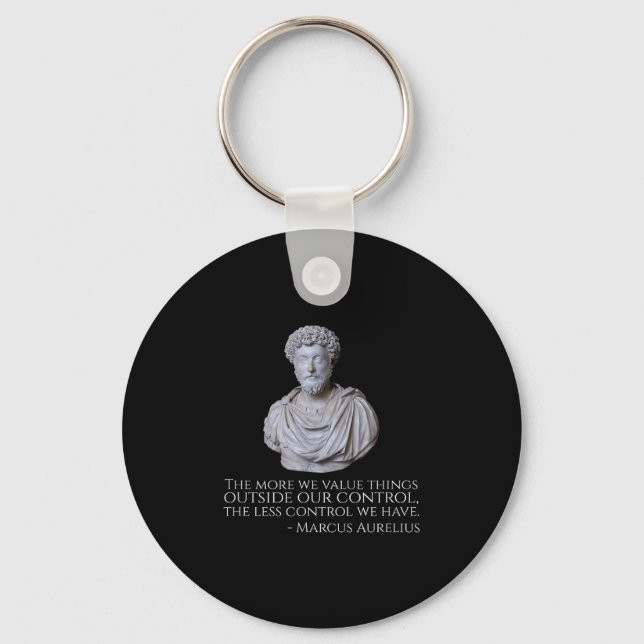 Marcus Aurelius - Motivational Stoicism Philosophy Nyckelring (Framsida)