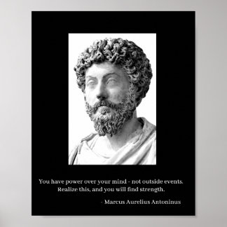 Marcus Aurelius Poster - Black/White